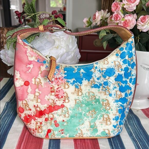 Dooney & Bourke Colorful paint splatter with logo Women's Bag small - Picture 6 of 12